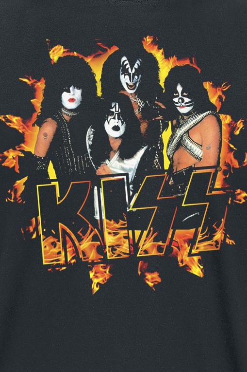 Kiss Fire Logo T-Shirt schwarz