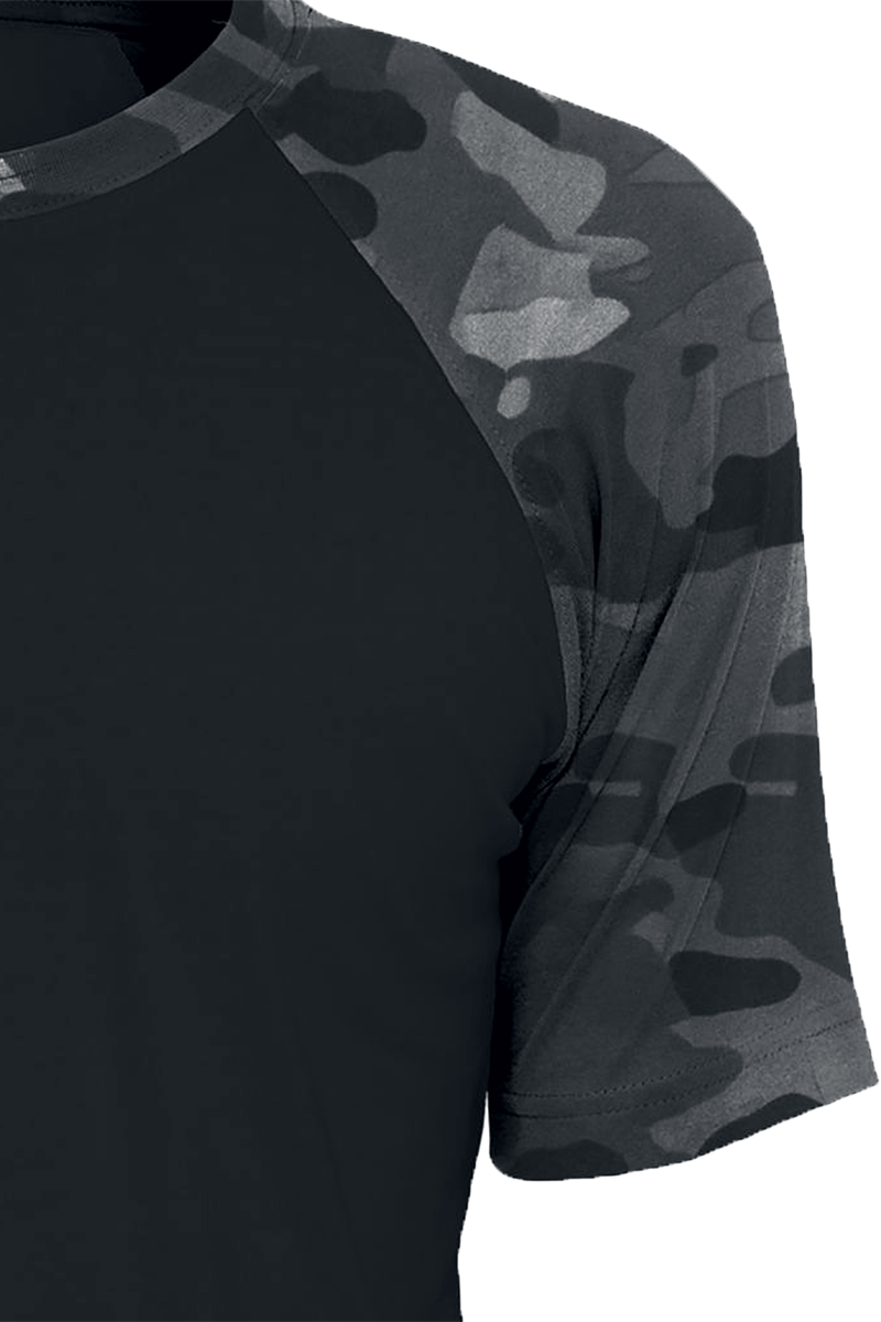 4053838417287 - T-Shirt Herren REGLAN CONTRAST TEE TB639 Schwarz Camouflage Blk Darkcamo