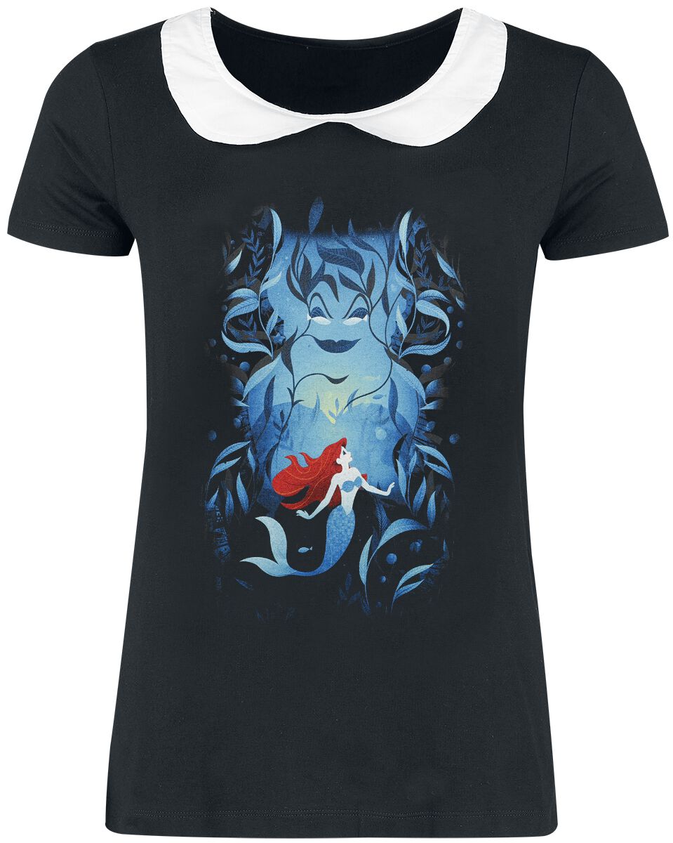 T-Shirt Manches courtes Disney de La Petite Sirène - Ursula - XS à XXL - pour Femme - noir