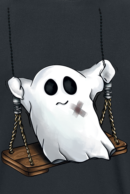 Funshirt T-Shirt - Swing Ghost - M bis 3XL - für Männer - Größe L - schwarz