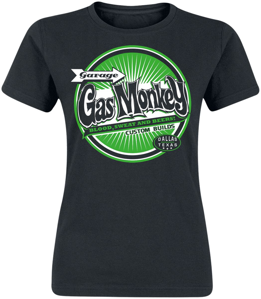 T-Shirt Manches courtes Rockabilly de Gas Monkey Garage - Green Bottle Top - S à XXL - pour Femme - 