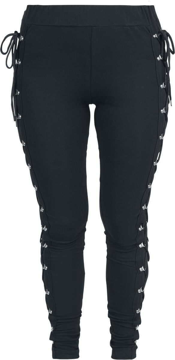 Gothicana By Emp Donna Leggings Neri Con Allacciatura Xs