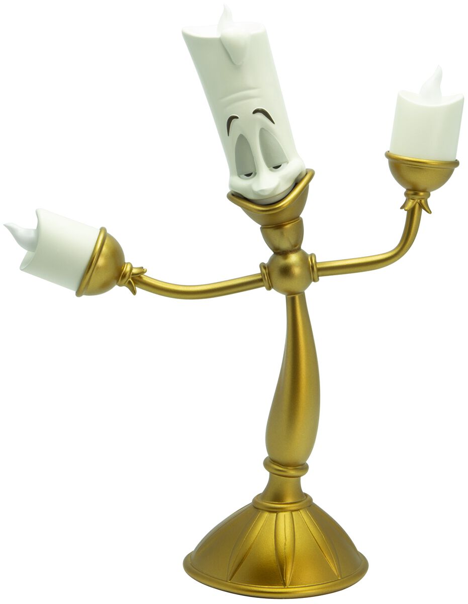 Die Schöne und das Biest - Beauty and the Beast - Disney Lampe - Lumière Lampe - goldfarben  - Lizenzierter Fanartikel