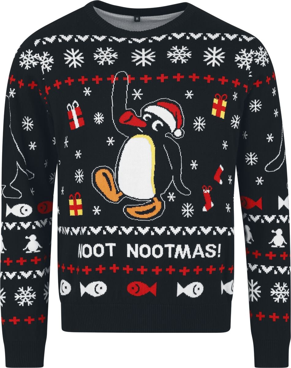 Pingu Noot Nootmas Weihnachtspullover multicolor in 3XL