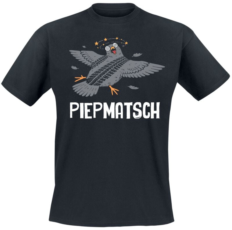 T-Shirt Manches courtes Fun de Tierisch - Piepmatsch - M à 3XL - pour Homme - noir