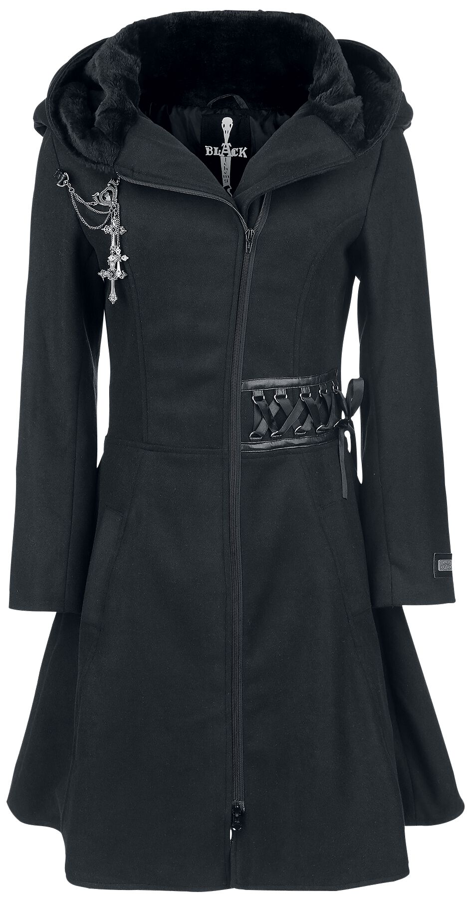 Poizen Industries Tears Coat Winter Coat black
