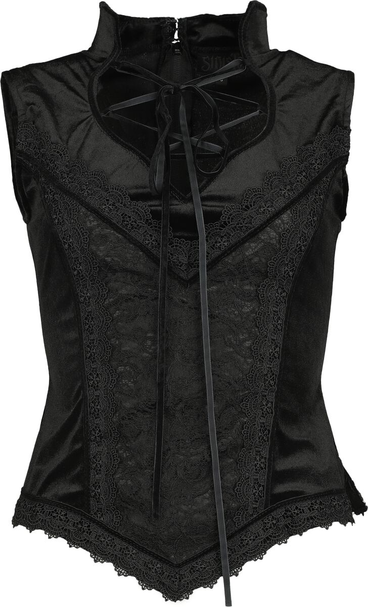Sinister Gothic – Gothic Neckholder – Gothic Top – M bis XXL – für Damen – Größe L – schwarz Sinister Gothic – Gothic Neckholder – Gothic Top – M bis XXL – für Damen – Größe L – schwarz