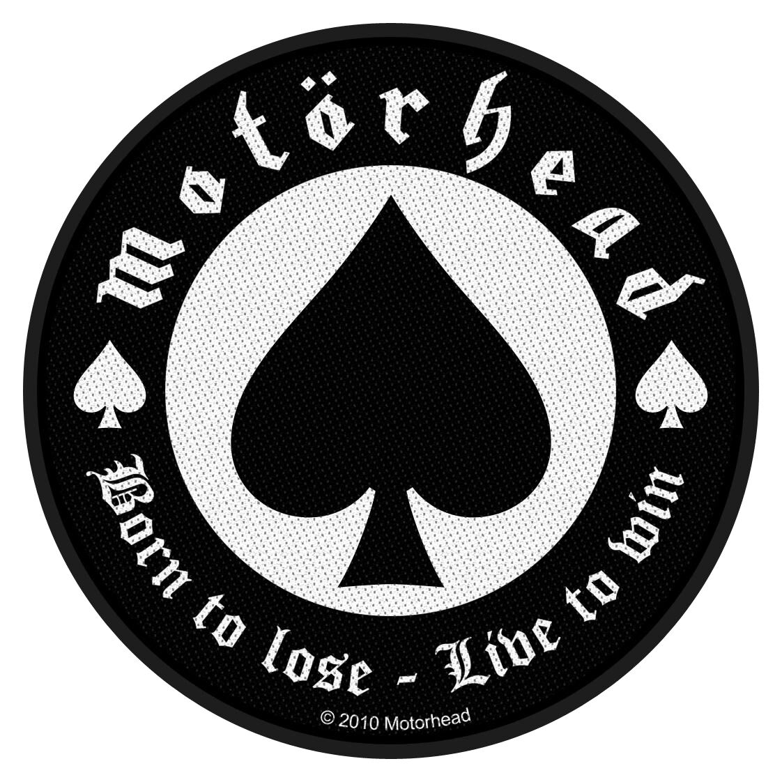 Motörhead Patch - Born To Lose - schwarz/weiß  - Lizenziertes Merchandise!