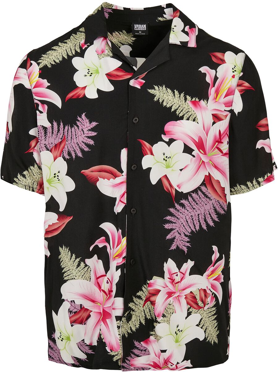 Image of Camicia Maniche Corte di Urban Classics - Viscose AOP Resort Shirt - S a 5XL - Uomo - multicolore