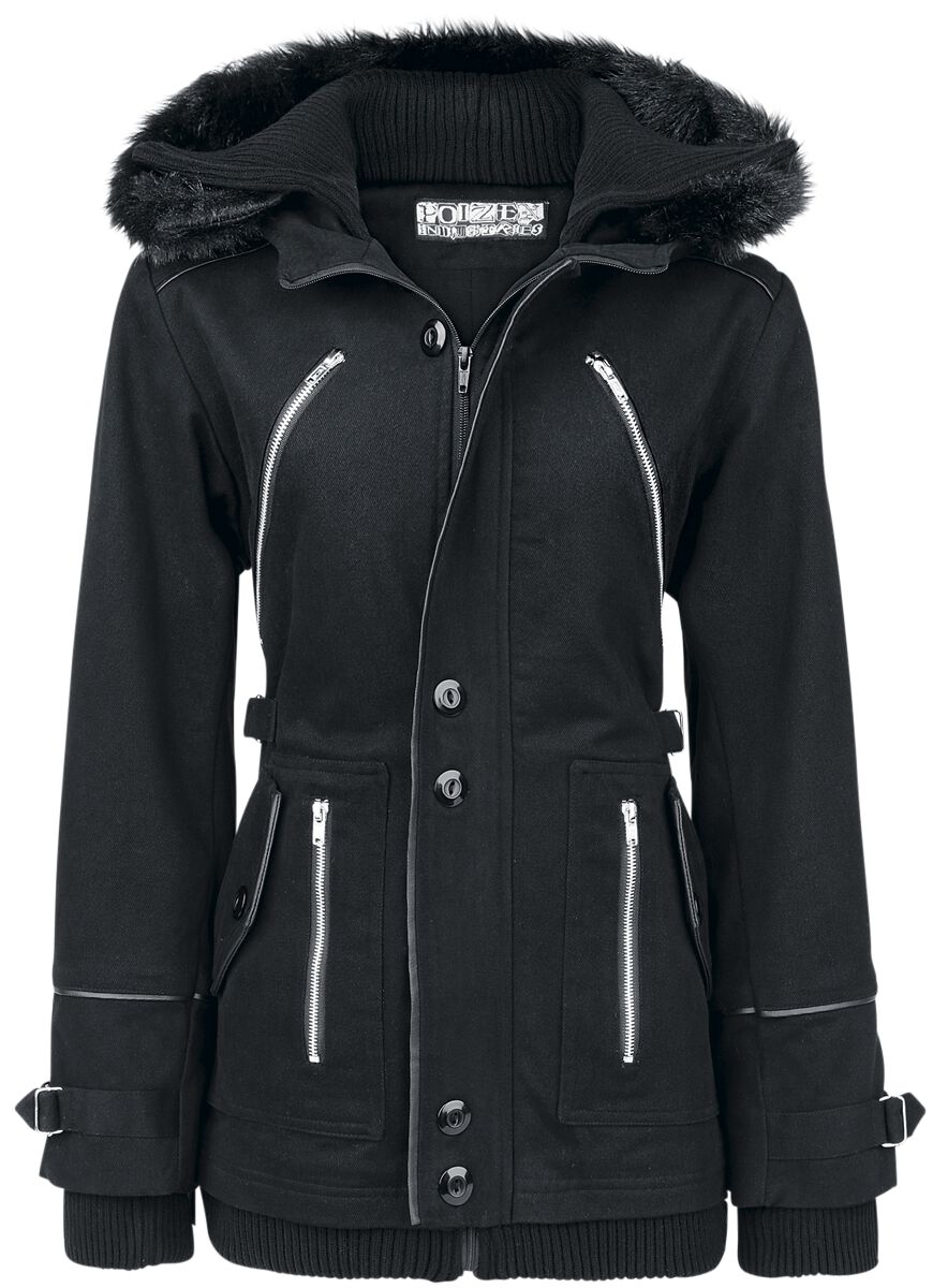 Veste d'hiver de Poizen Industries - Manteau Chase - S à XL - pour Femme - noir