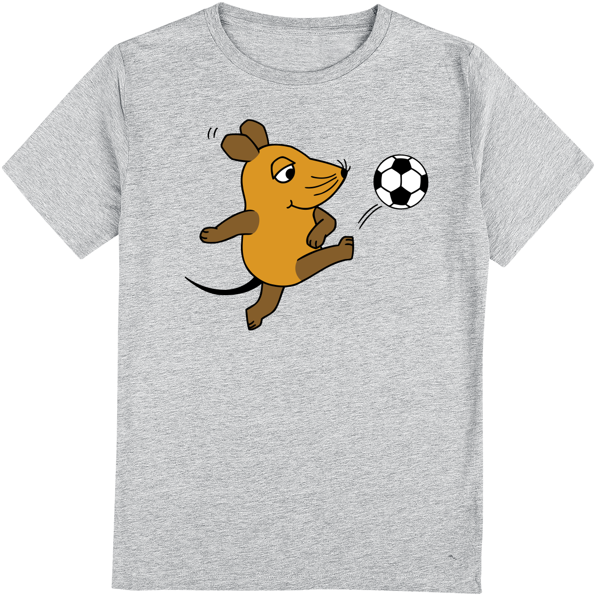 Die Sendung mit der Maus - Kids - Die Maus - Fußball - T-Shirt - grau meliert - EMP Exklusiv!
