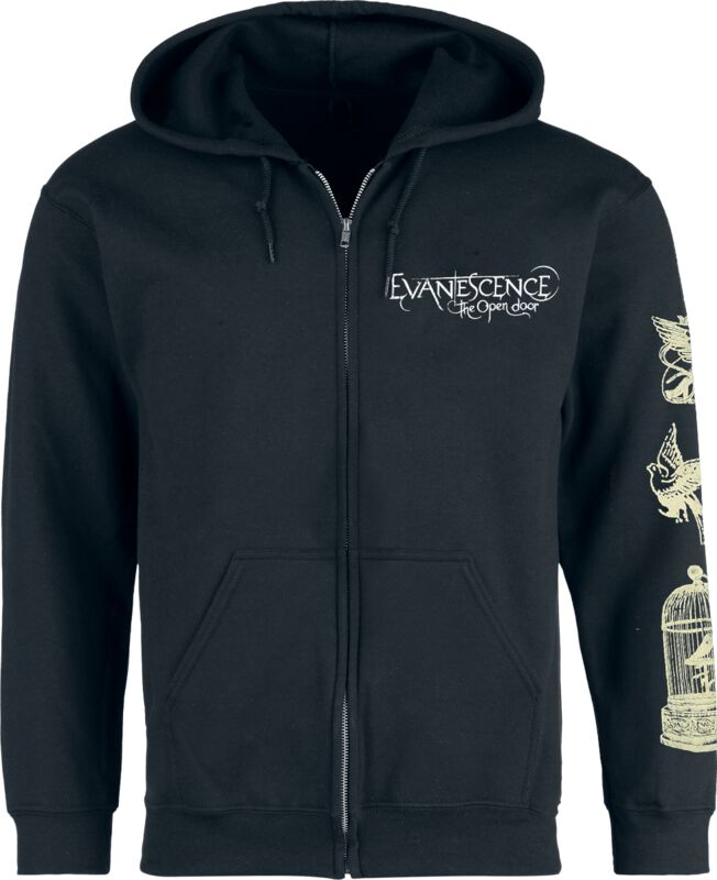Evanescence Kapuzenjacke - Open Door - S bis 3XL - für Männer - Größe S - schwarz  - Lizenziertes Merchandise!