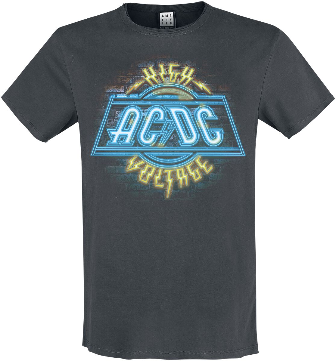 Amplified Collection High Voltage Neon T-Shirt charcoal von AC/DC