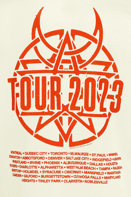 Thumbnail - Disturbed Tour 23 T-Shirt weiß in S