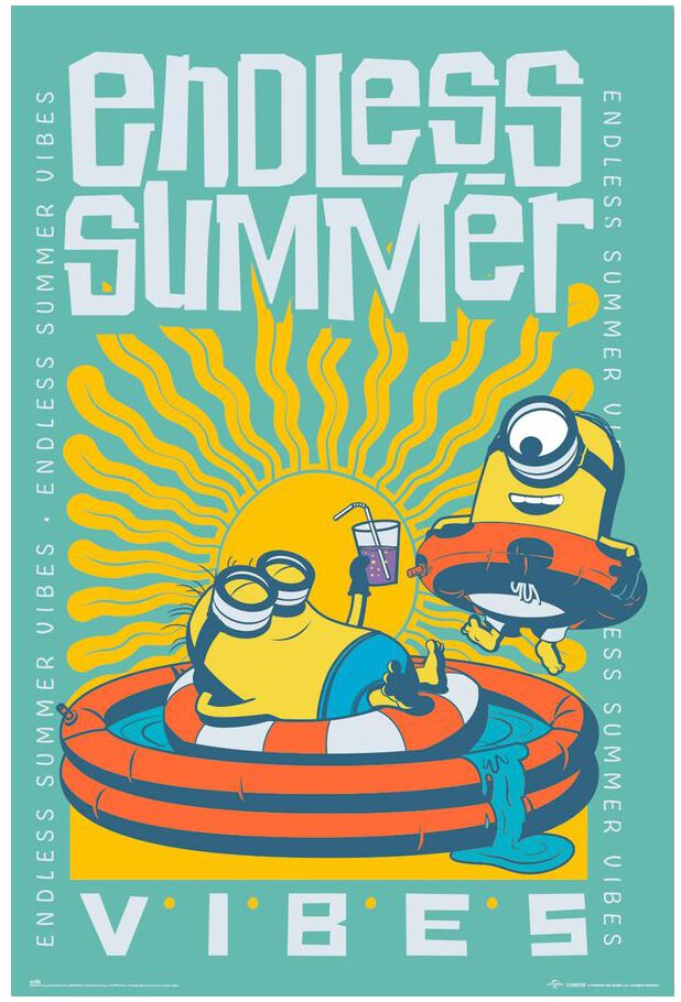 Image of Minions Auf der Suche nach dem Mini-Boss - Endless Summer Vibes Poster multicolor