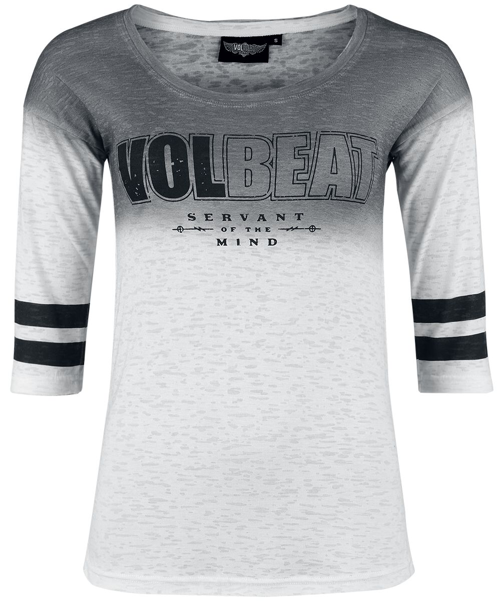 Image of Maglia Maniche Lunghe di Volbeat - EMP Signature Collection - S a 3XL - Donna - bianco/grigio