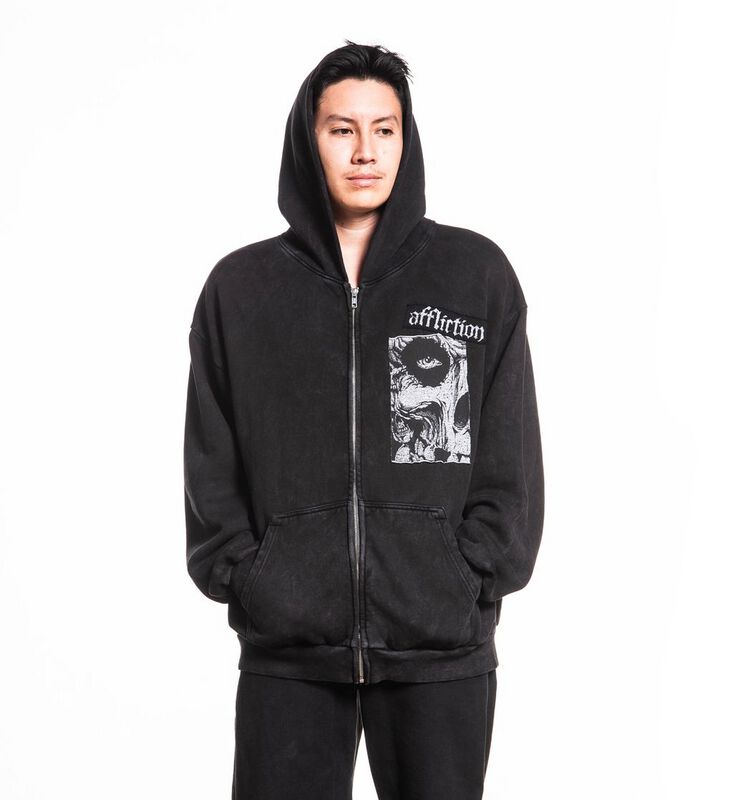 4068143376044 - Misfits Skully Kapuzenjacke schwarz in L