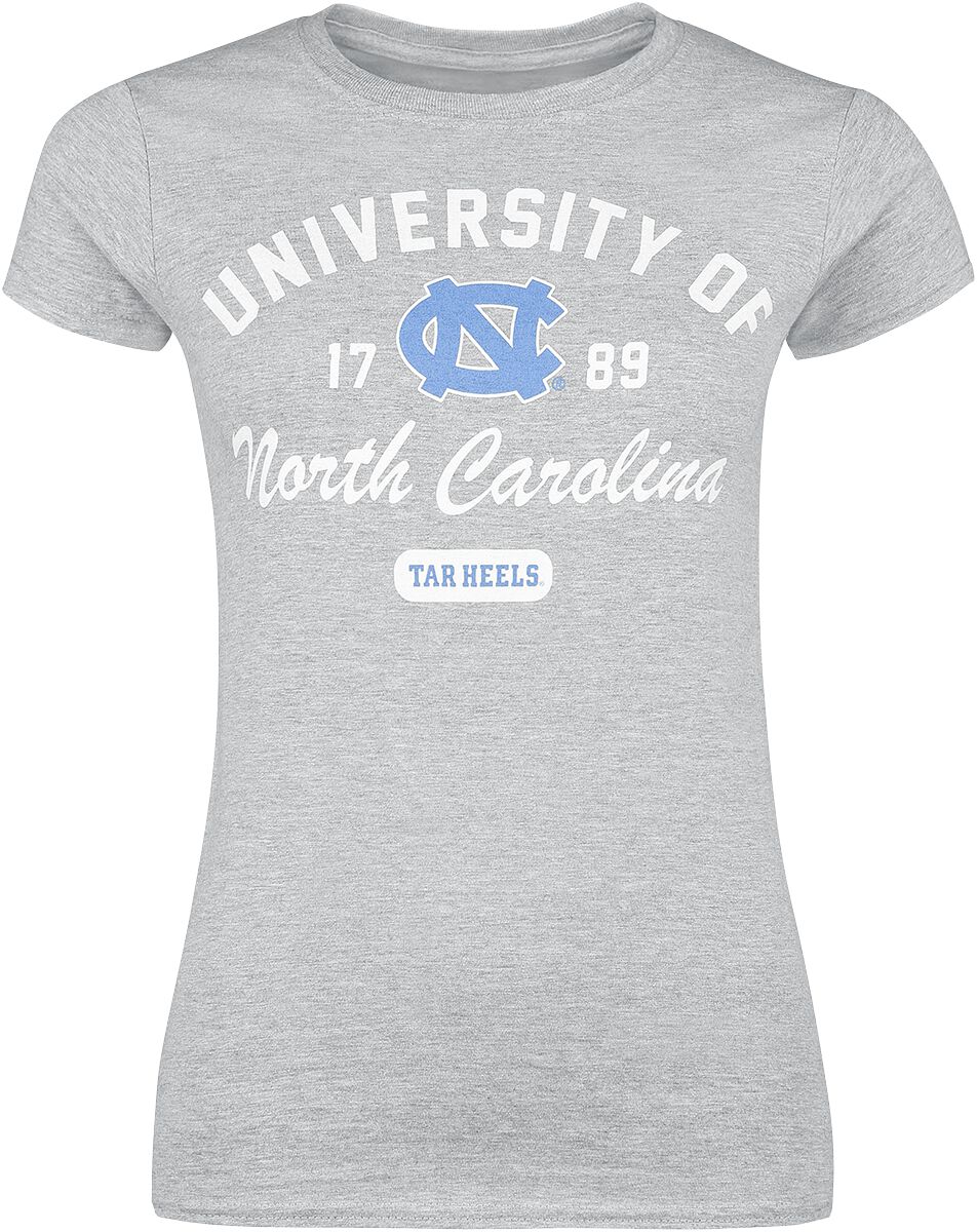 T-Shirt Manches courtes de University - North Carolina - S à XXL - pour Femme - gris