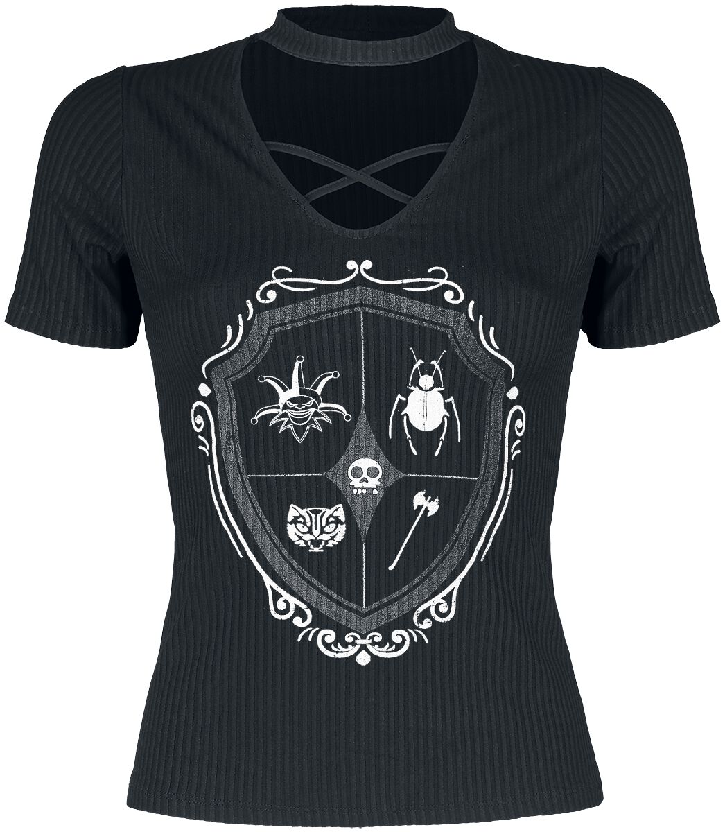 T-Shirt Manches courtes de Wednesday - Crest - S à XXL - pour Femme - noir