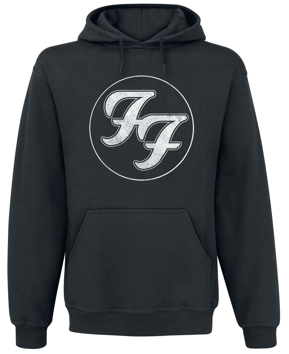 Foo Fighters Kapuzenpullover - Logo In Circle - S bis XXL - für Männer - Größe S - schwarz  - Lizenziertes Merchandise!