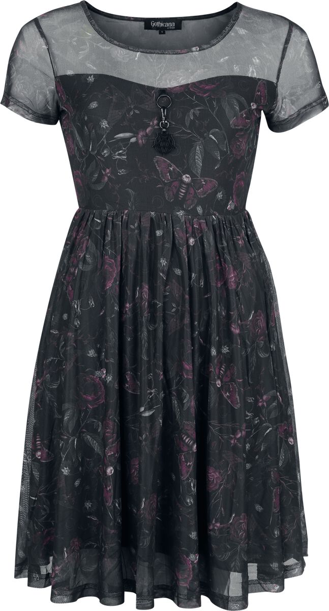 Gothicana by EMP Mystical Woods Kurzes Kleid schwarz in L