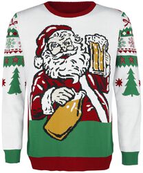 Beer Santa, Ugly Christmas Sweater, Weihnachtspullover