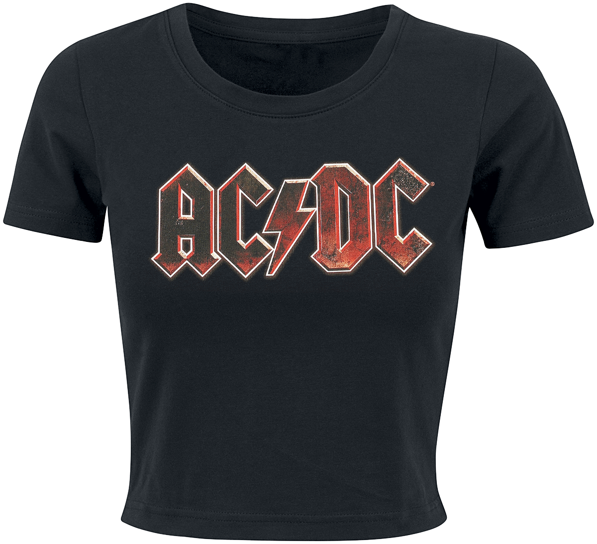 AC/DC  T-Shirt - Metal Logo - for Women - black - ACDC T-Shirt