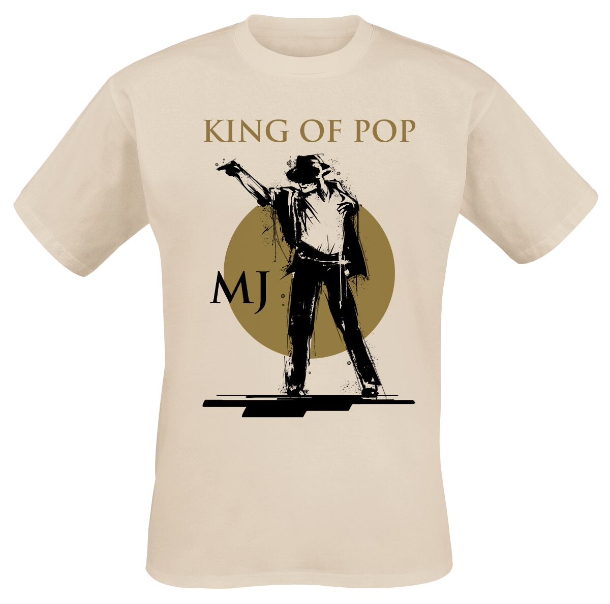 Levně Michael Jackson King Of Pop MJ Tričko béžová