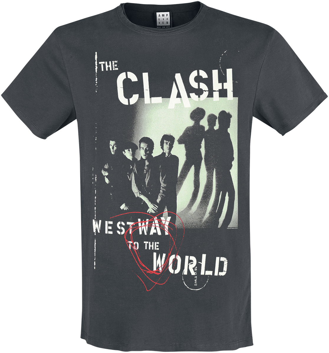 The Clash - Amplified Collection - Westway To The World - T-Shirt - charcoal image