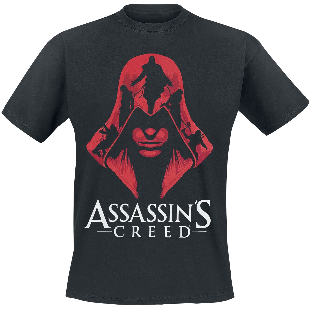 Assassin`s Creed Silhouetten T-Shirt schwarz in XXL