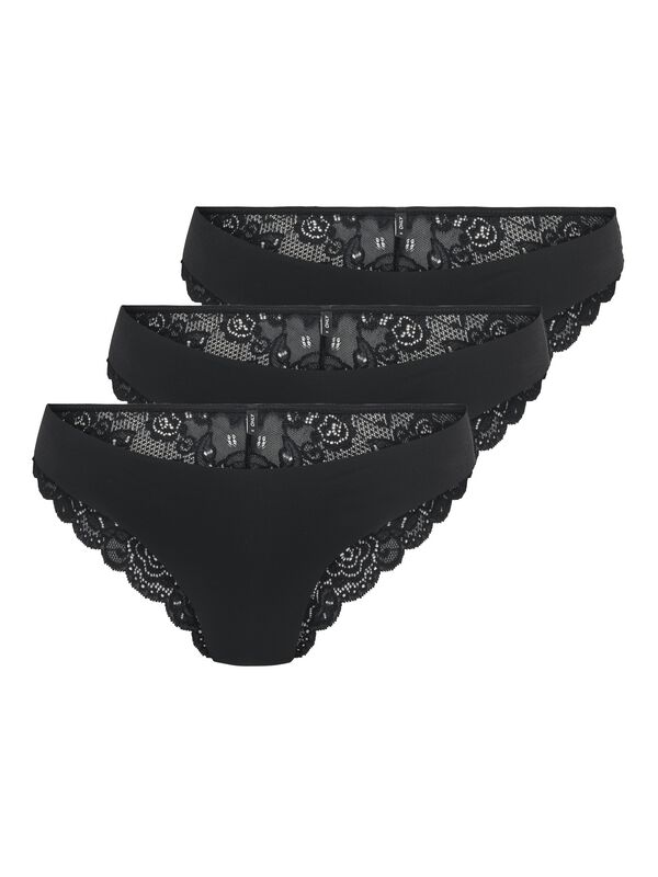 🏷️ Panty  de Only - ONLCHLOE LACE BRAZIL 3-PACK NOOS ACC - pour Femme