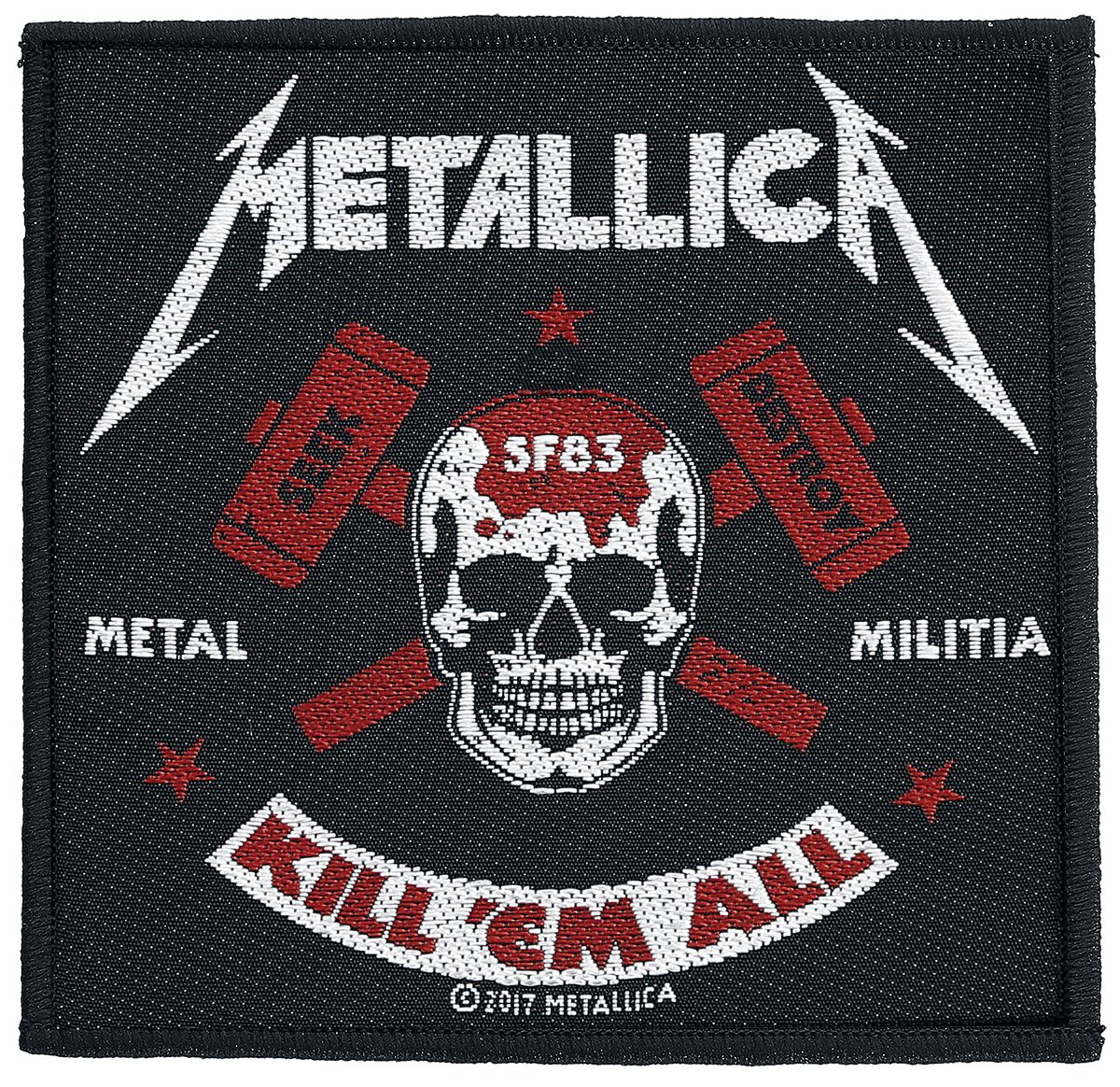 Metal Militia Patch schwarz/rot/weiß von Metallica