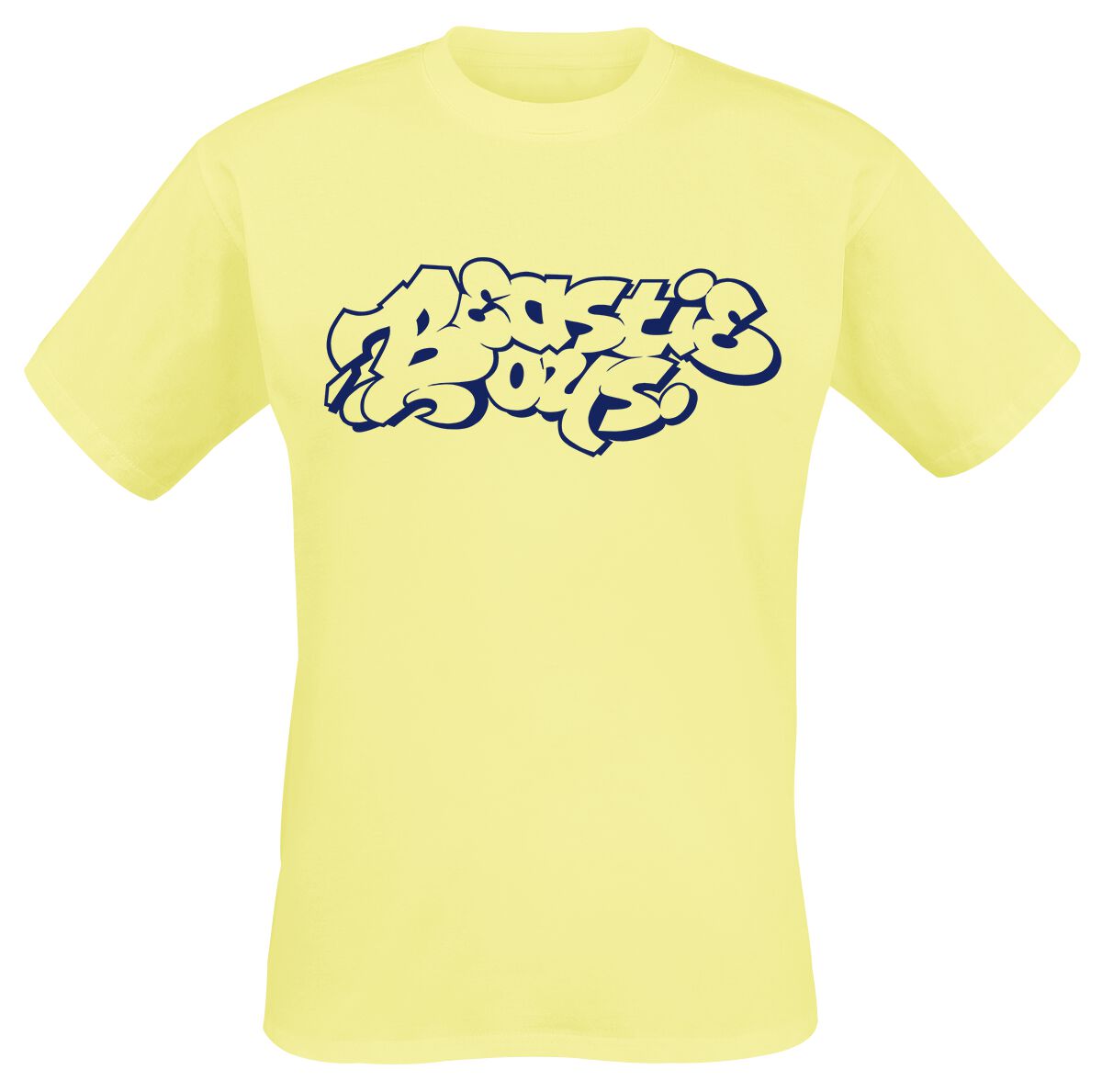 Beastie Boys T-Shirt - Graffiti Logo - S bis M - für Männer - Größe M - gelb  - Lizenziertes Merchandise!