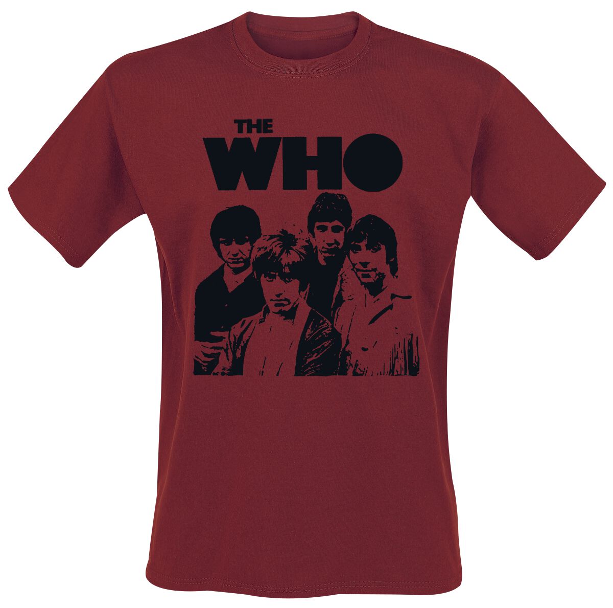 Image of The Who Bootleg Photo T-Shirt dunkelrot