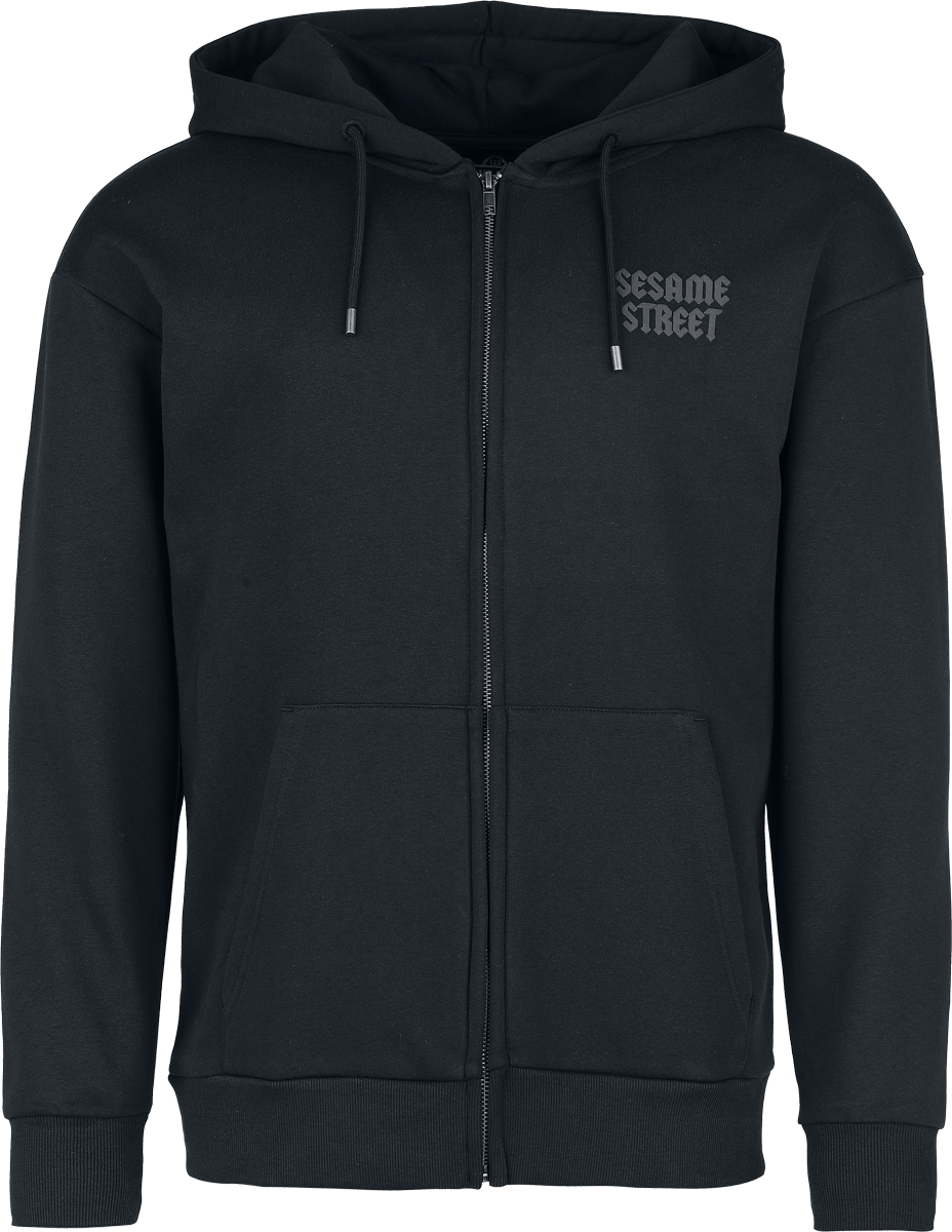 Hettejakke  av Sesam Stasjon - Cookie Monster - Moonlight - Herrer - svart