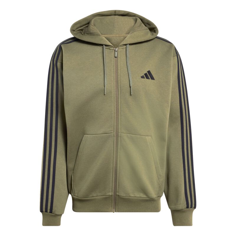 Adidas Kapuzenjacke - M 3S FL FZ HD - S bis XXL - für Männer - Größe L - grün