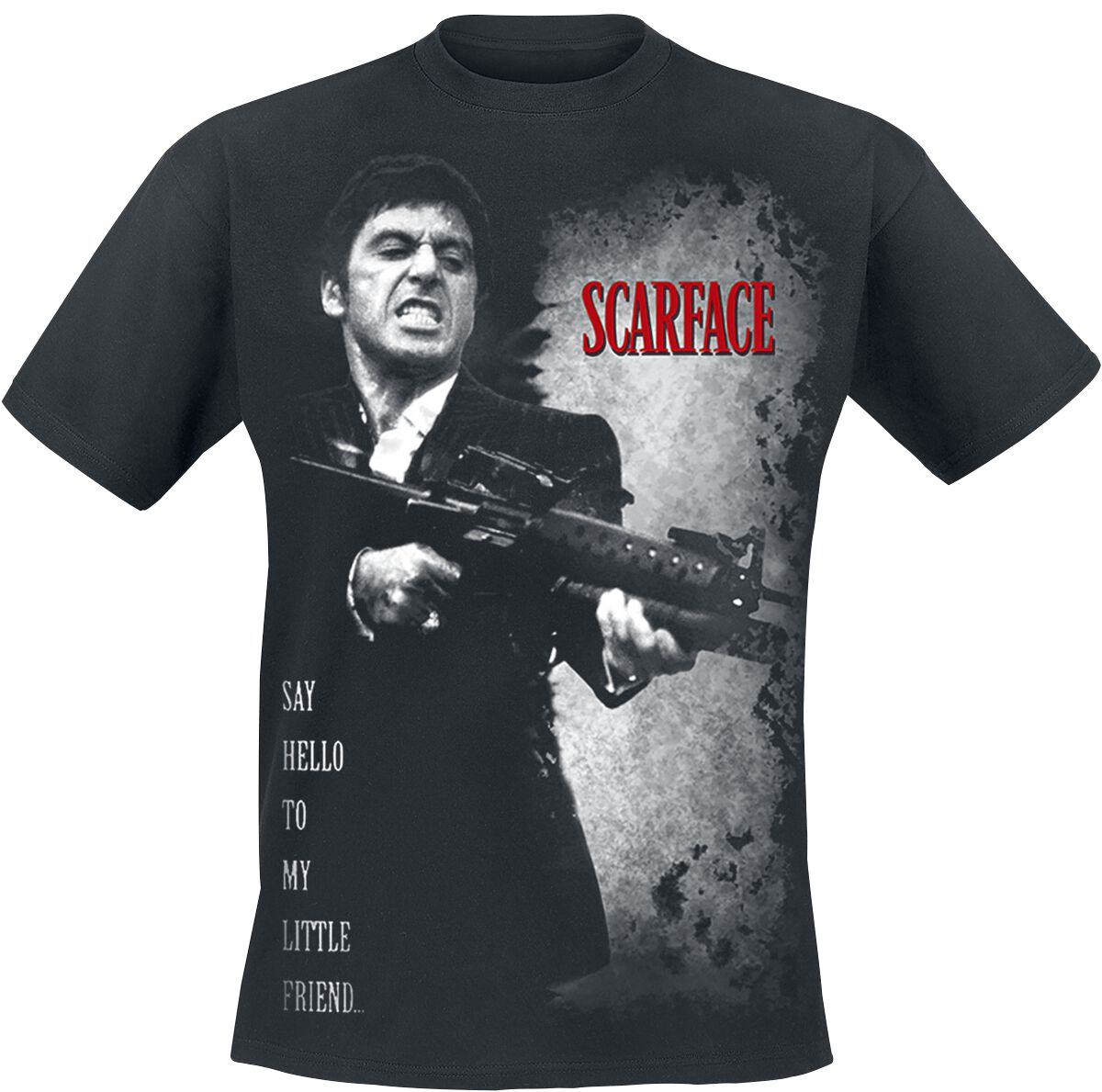 Scarface T-Shirt - Say Hello - S - für Männer - Größe S - schwarz  - Lizenzierter Fanartikel