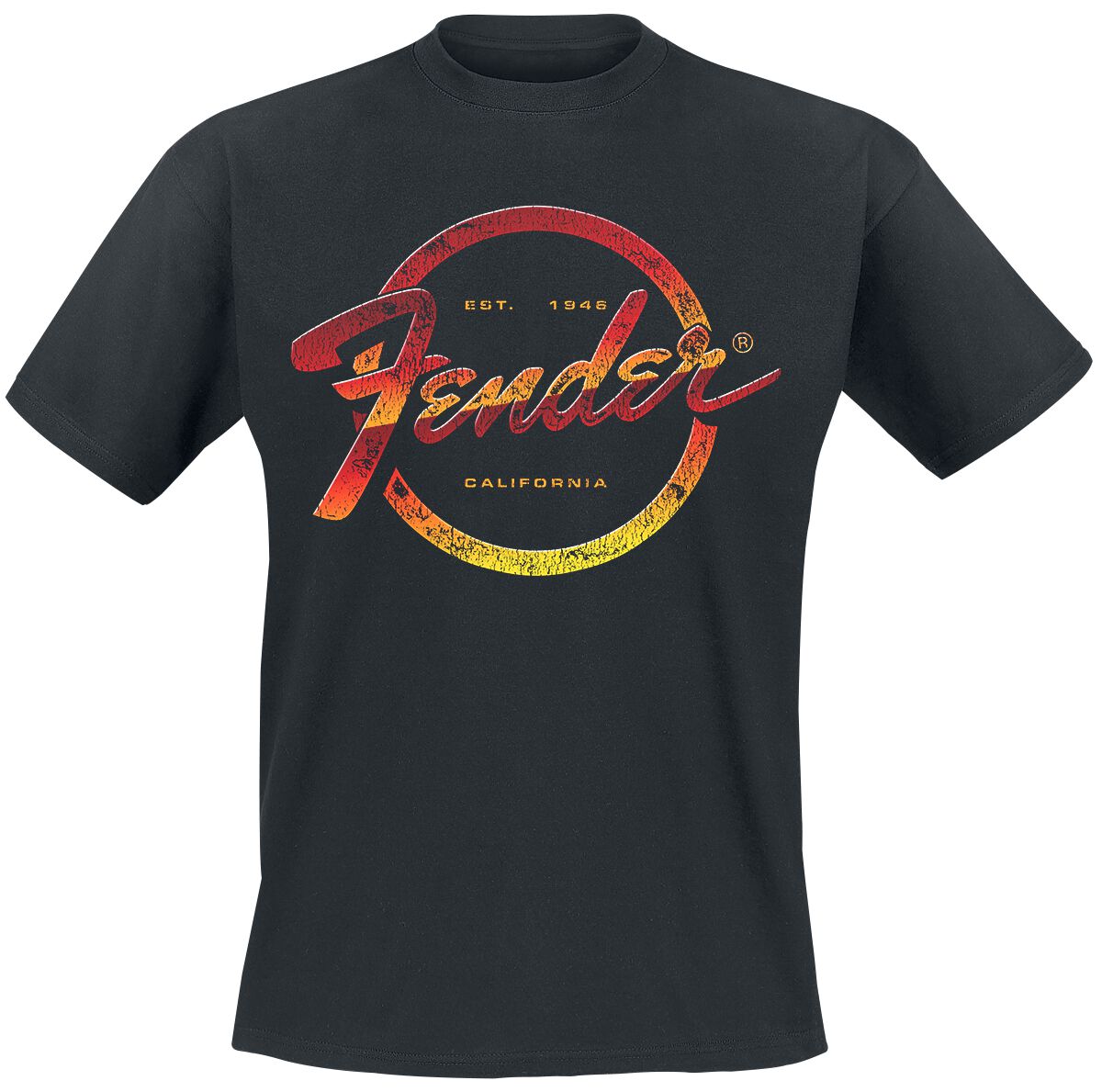 Fender T-Shirt - Est. 1945 - S bis XXL - für Männer - Größe M - schwarz  - Lizenziertes Merchandise!
