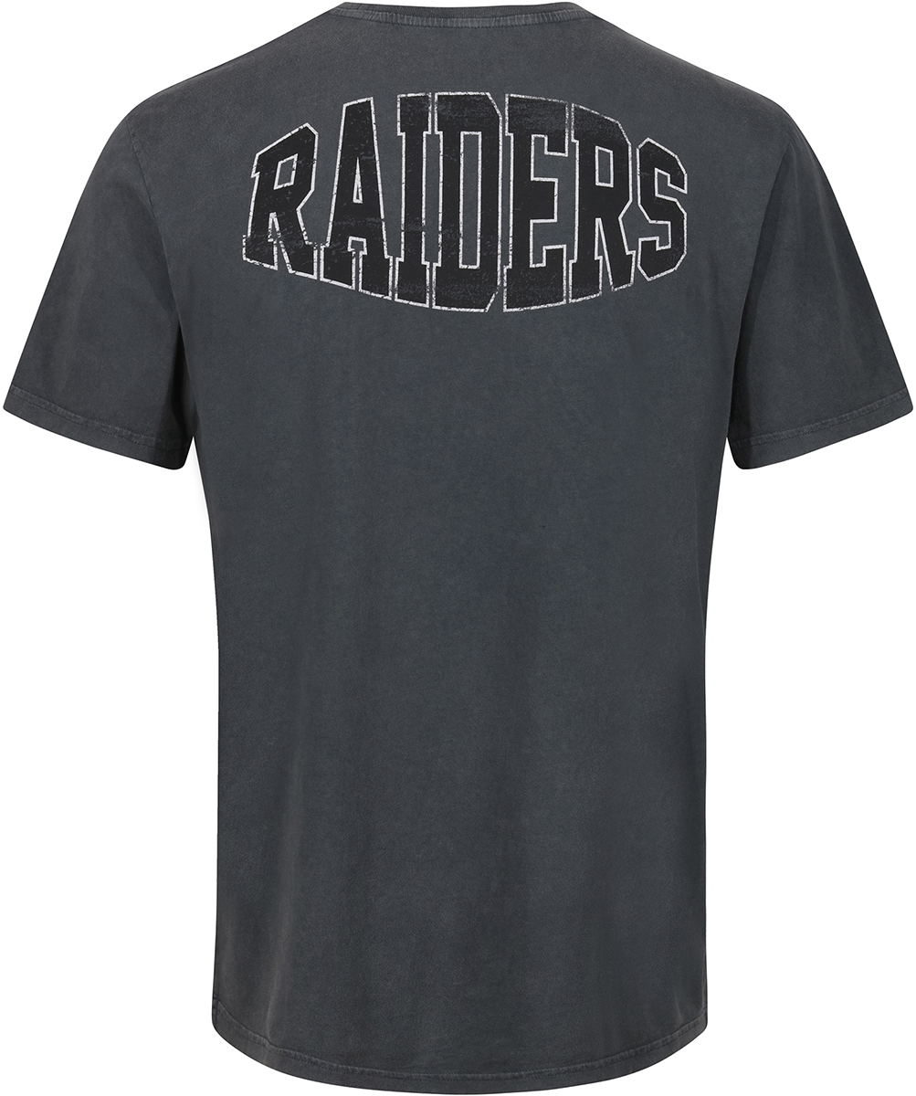 Recovered Clothing T-Shirt - NFL Raiders College Black Washed - S bis 3XL - für Männer - Größe S - multicolor
