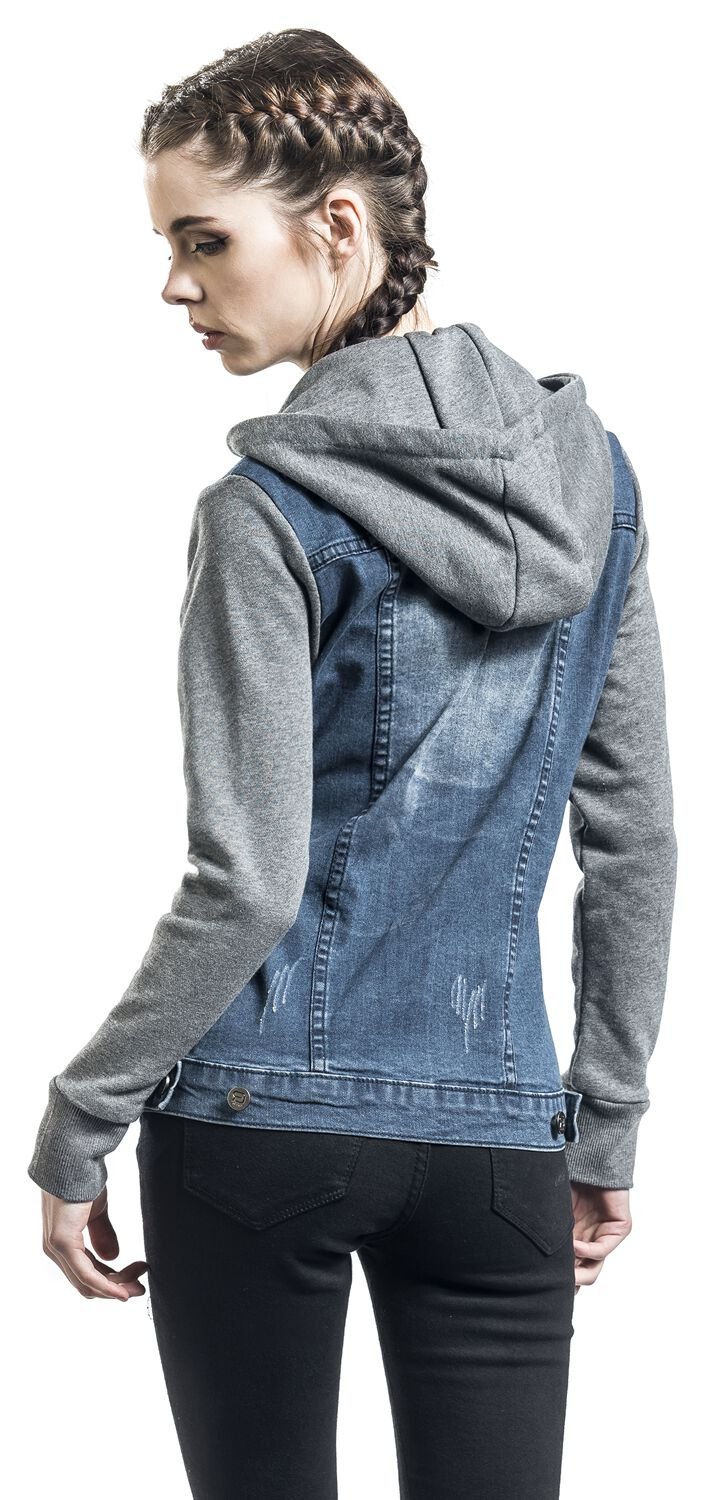 Jeansweste Jeansjacke Mit Hoodie Damen Denim Soul RED By EMP