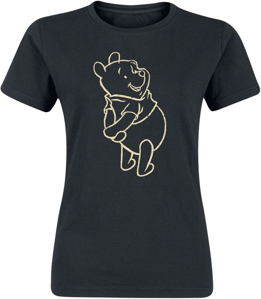 Winnie The Pooh Outline Pose T-Shirt schwarz Winnie The Pooh Outline Pose T-Shirt schwarz