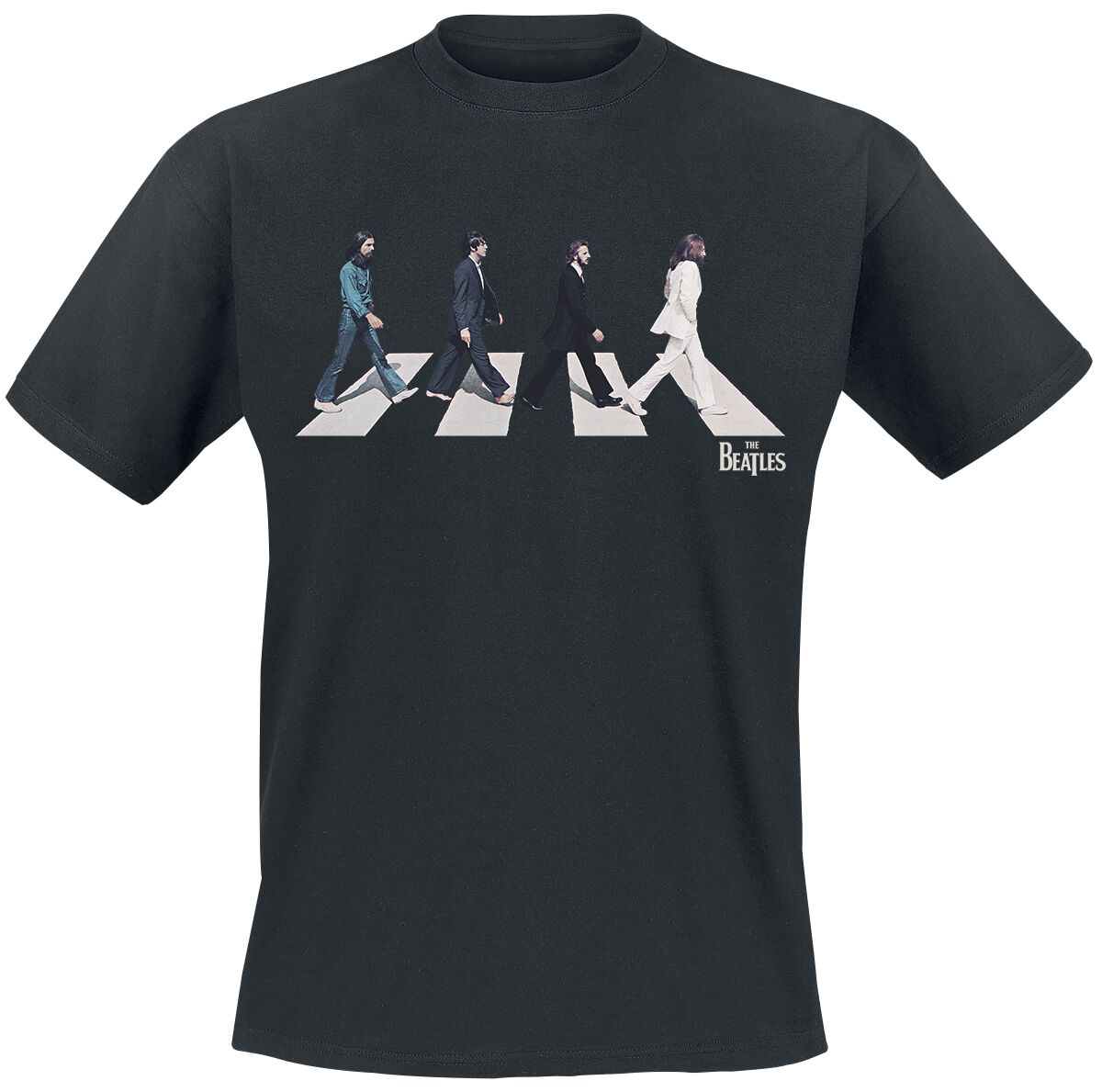 Image of T-Shirt di The Beatles - Abbey Road Silhouette - S a 3XL - Uomo - nero