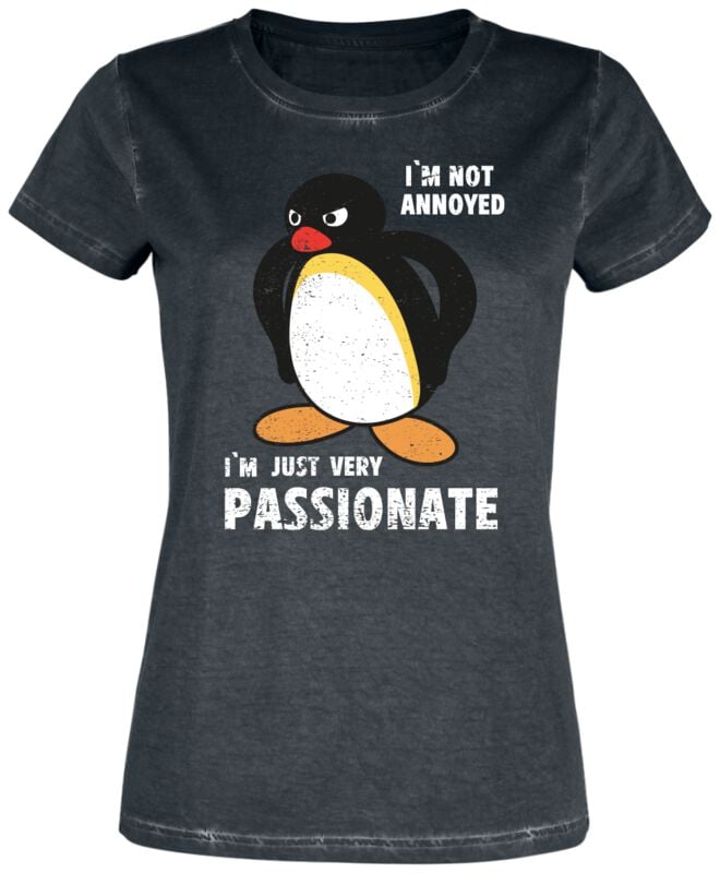 Pingu T-Shirt - I`m Not Annoyed - I´m Just Very Passionate - S bis 3XL - für Damen - Größe XL - multicolor  - EMP exklusives Merchandise!