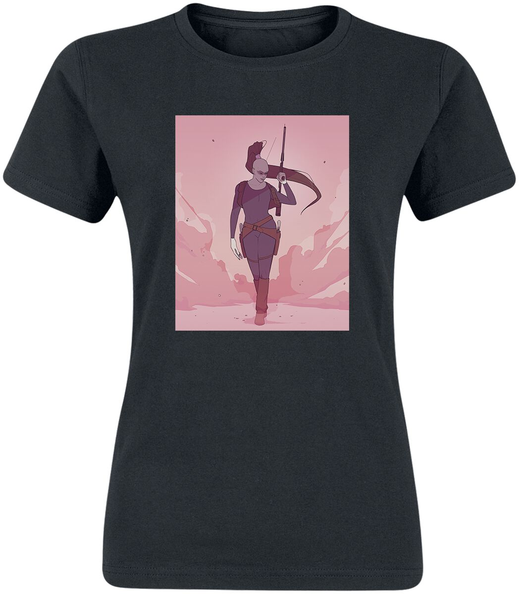 Star Wars T-Shirt - Ahsoka - Aura Sing - S bis L - für Damen - Größe S - schwarz  - Lizenzierter Fanartikel