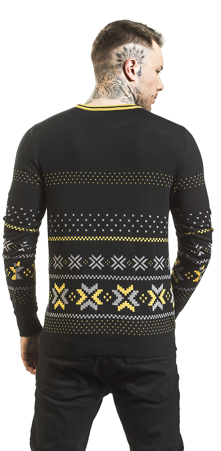 Batman Logo Weihnachtspullover schwarz