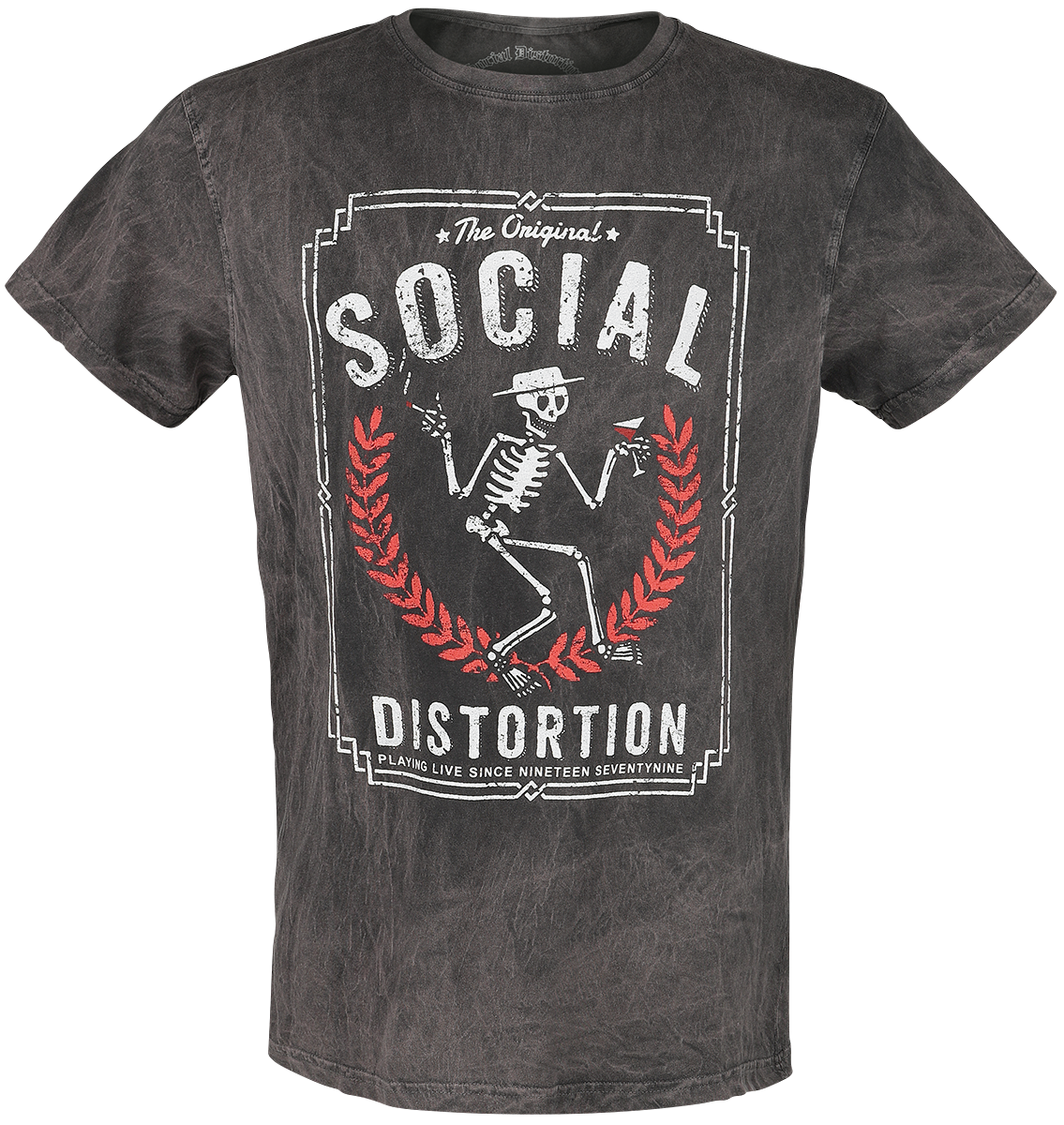 Social Distortion - Skelly Laurel - T-Shirt - dark grey image