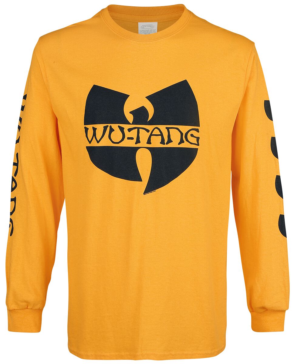 Wu-Tang Clan Langarmshirt - Black Logo - M bis XXL - für Männer - Größe XL - gelb  - Lizenziertes Merchandise!
