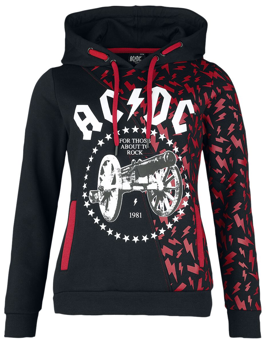 Sweat-shirt à capuche de AC/DC - EMP Signature Collection - S à XXL - pour Femme - noir/rouge