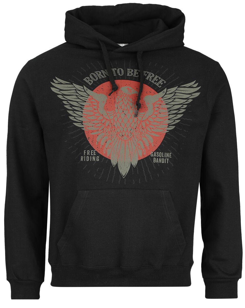 Gasoline Bandit Kapuzenpullover – Born To Be Free – XL – für Männer – Größe XL – schwarz