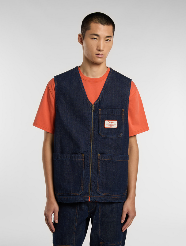 Thumbnail - Dickies DICKIES X HARLEY DAVIDSON DENIM VEST Weste blau in M